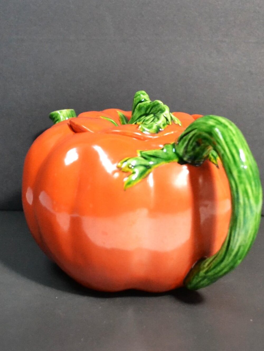Maruhon Ware Tomato Teapot Hand Painted Japan Vintage Ceramic Tomato Ware